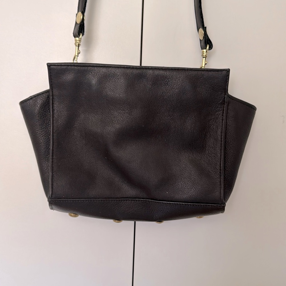 Winters Crossbody Purse - Black Leather